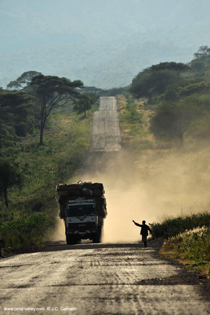 Auto stop en la carretera de Arba Minch